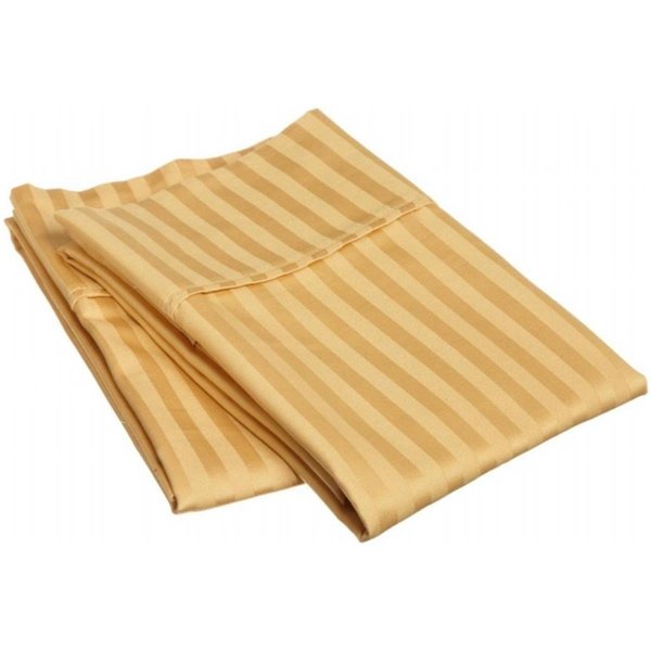 Superior  400 Thread Count Egyptian Cotton Standard Pillowcase Set Stripe  Gold 400SDPC STGL